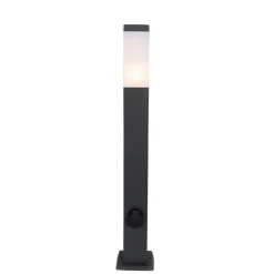 QAZQA Stehlampen Außen|Gartenbeleuchtung*Außenleuchte Dunkelgrau 80 cm mit Fassung IP44 - Malios