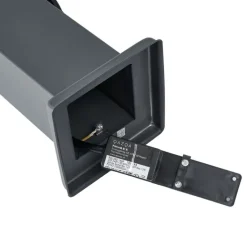 QAZQA Stehlampen Außen|Gartenbeleuchtung*Außenleuchte Dunkelgrau mit Opalglas 80cm IP44 mit Steckdose und Bewegungssensor - Malios