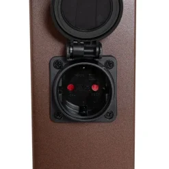 QAZQA Gartenbeleuchtung|Stehlampen Außen*Außenleuchte Rostbraun 45 cm mit Steckdose IP44 - Malios