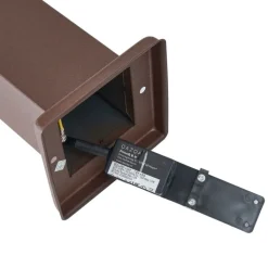 QAZQA Gartenbeleuchtung|Stehlampen Außen*Außenleuchte Rostbraun mit Klarglas 80cm IP44 mit Steckdose und Bewegungssensor - Malios