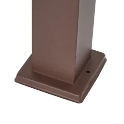 QAZQA Gartenbeleuchtung|Stehlampen Außen*Außenleuchte Rostbraun mit Klarglas 80cm IP44 mit Steckdose und Bewegungssensor - Malios