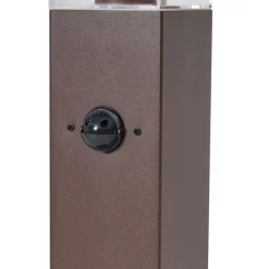 QAZQA Gartenbeleuchtung|Stehlampen Außen*Außenleuchte Rostbraun mit Klarglas 45cm IP44 mit Steckdose und Bewegungssensor - Malios