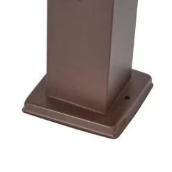 QAZQA Gartenbeleuchtung|Stehlampen Außen*Außenleuchte Rostbraun mit Klarglas 45cm IP44 mit Steckdose und Bewegungssensor - Malios