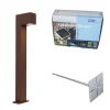 QAZQA Stehlampen Außen|Gartenbeleuchtung*Außenleuchte Rostbraun mit Erdspieß und Kabelverschraubung 65cm IP44 - Baleno