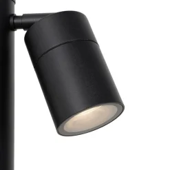 QAZQA Stehlampen Außen|Gartenbeleuchtung*Außenleuchte Schwarz mit Erdspieß und Kabelverschraubung 45cm 2-flammig IP44 - Duo