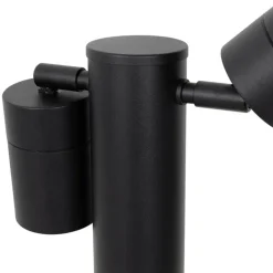 QAZQA Stehlampen Außen|Gartenbeleuchtung*Außenleuchte Schwarz mit Erdspieß und Kabelverschraubung 45cm 2-flammig IP44 - Duo