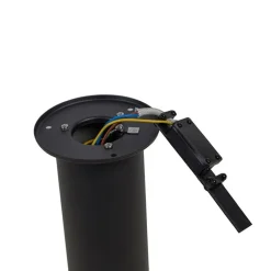 QAZQA Gartenbeleuchtung|Stehlampen Außen*Außenleuchte schwarz mit opalweißem Schirm 50 cm - Odense