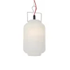 QAZQA Gartenbeleuchtung|Pendelleuchten Außen*Außenpendelleuchte weiß 20 cm mit rotem Stecker IP44 - Pion