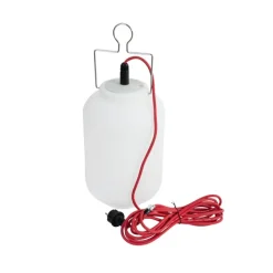 QAZQA Gartenbeleuchtung|Pendelleuchten Außen*Außenpendelleuchte weiß 20 cm mit rotem Stecker IP44 - Pion