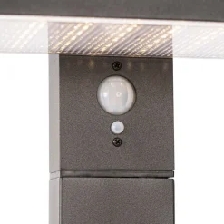 QAZQA Gartenbeleuchtung|Led-Außenleuchten*Außenpfosten dunkelgrau 80 cm inkl. LED und Abblendlicht auf Solar - Sunnie