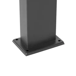 QAZQA Gartenbeleuchtung|Led-Außenleuchten*Außenpfosten dunkelgrau 80 cm inkl. LED und Abblendlicht auf Solar - Sunnie