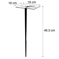 QAZQA Stehlampen Außen|Gartenbeleuchtung*Außenpfosten schwarzes Opalglas 70 cm Erdungsstift und Kabeltülle - Dänemark