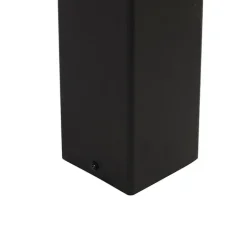 QAZQA Stehlampen Außen|Gartenbeleuchtung*Außenpfosten schwarzes Opalglas 70 cm Erdungsstift und Kabeltülle - Dänemark