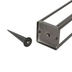 QAZQA Gartenbeleuchtung|Led-Außenleuchten*Außenpoller dunkelgrau 40 cm inkl. LED und Solar - Sonne