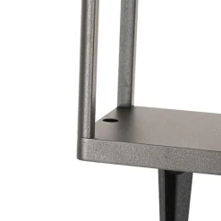 QAZQA Gartenbeleuchtung|Led-Außenleuchten*Außenpoller dunkelgrau 40 cm inkl. LED und Solar - Sonne