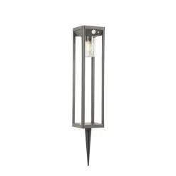 QAZQA Gartenbeleuchtung|Led-Außenleuchten*Außenpoller dunkelgrau 40 cm inkl. LED und Solar - Sonne