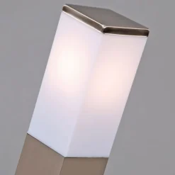 QAZQA Stehlampen Außen|Gartenbeleuchtung*Außen-Stablampe Stahl 45cm IP44 - Malios mit Erdspieß und Kabelverschraubung