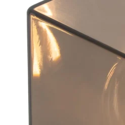 QAZQA Stehlampen Außen|Gartenbeleuchtung*Außenstehlampe schwarz 70 cm IP44 mit Rauchglas - Dänemark