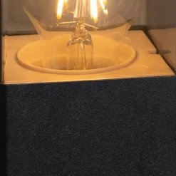 QAZQA Gartenbeleuchtung|Stehlampen Außen*Außenstehlampe schwarz 70 cm IP44 mit Rauchglas - Dänemark