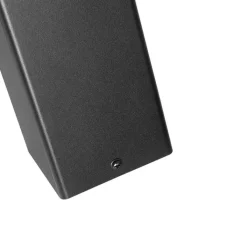 QAZQA Gartenbeleuchtung|Stehlampen Außen*Außenstehlampe schwarz 70 cm IP44 mit Rauchglas - Dänemark