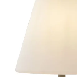 QAZQA Gartenbeleuchtung|Stehlampen Außen*Außenstehleuchte beige mit weißem Schirm IP65 - Virginia