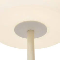 QAZQA Gartenbeleuchtung|Stehlampen Außen*Außenstehleuchte beige mit weißem Schirm IP65 - Virginia