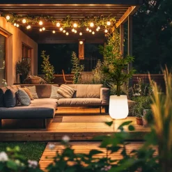 QAZQA Gartenbeleuchtung|Stehlampen Außen*Außenstehleuchte Blumentopf weiß IP44 - Blumentopf