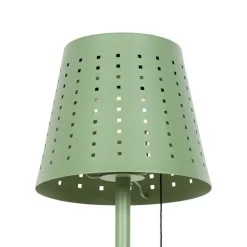 QAZQA Gartenbeleuchtung|Led-Außenleuchten*Außenstehleuchte grün inkl. LED 3-stufig dimmbar auf Solar - Ferre