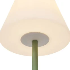 QAZQA Gartenbeleuchtung|Stehlampen Außen*Außenstehleuchte Grün mit weißem Schirm IP65 - Virginia