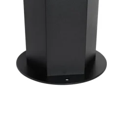 QAZQA Gartenbeleuchtung|Stehlampen Außen*Außen-Stehleuchte schwarz mit Rauchschirm sechseckig 30 cm - Denmark