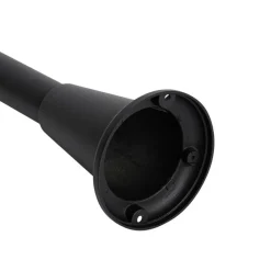 QAZQA Gartenbeleuchtung|Laternen Außen*Außen-Stehleuchte schwarz mit geriffeltem Glas 100 cm IP44 - Charlois Ribbed