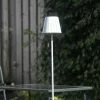 QAZQA Gartenbeleuchtung|Led-Außenleuchten*Außenstehleuchte weiß inkl. LED 3-stufig dimmbar auf Solar - Ferre
