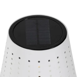 QAZQA Gartenbeleuchtung|Led-Außenleuchten*Außenstehleuchte weiß inkl. LED 3-stufig dimmbar auf Solar - Ferre