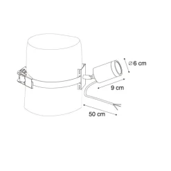 QAZQA Gartenbeleuchtung|Außenwandleuchten*Außenstrahler Schwarz für Baum GU10 50mm Drehbar und Neigbar IP65 - Solo
