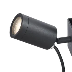 QAZQA Gartenbeleuchtung|Außenwandleuchten*Außenstrahler Schwarz für Baum GU10 50mm Drehbar und Neigbar IP65 - Solo