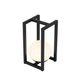 QAZQA Gartenbeleuchtung|Led-Außenleuchten*Außen-Tischleuchte Schwarz inkl. wiederaufladbare LED mit Touchsensor - Nowi