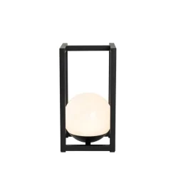 QAZQA Gartenbeleuchtung|Led-Außenleuchten*Außen-Tischleuchte Schwarz inkl. wiederaufladbare LED mit Touchsensor - Nowi