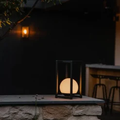 QAZQA Gartenbeleuchtung|Led-Außenleuchten*Außen-Tischleuchte Schwarz inkl. wiederaufladbare LED mit Touchsensor - Nowi