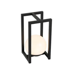 QAZQA Gartenbeleuchtung|Led-Außenleuchten*Außen-Tischleuchte Schwarz inkl. wiederaufladbare LED mit Touchsensor - Nowi