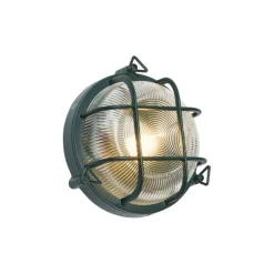 QAZQA Gartenbeleuchtung|Außenwandleuchten*Außenwand- und Deckenleuchte Dunkelgrün Rund IP44 - Noutica