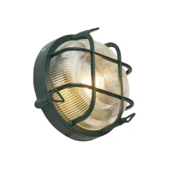 QAZQA Gartenbeleuchtung|Außenwandleuchten*Außenwand- und Deckenleuchte Dunkelgrün Rund IP44 - Noutica