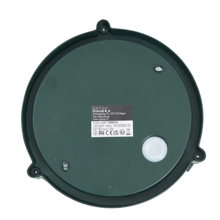 QAZQA Gartenbeleuchtung|Außenwandleuchten*Außenwand- und Deckenleuchte Dunkelgrün Rund IP44 - Noutica