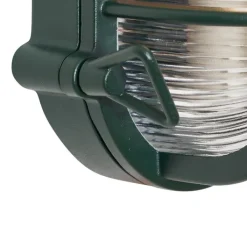 QAZQA Gartenbeleuchtung|Außenwandleuchten*Außenwand- und Deckenleuchte Dunkelgrün Oval IP44 - Noutica