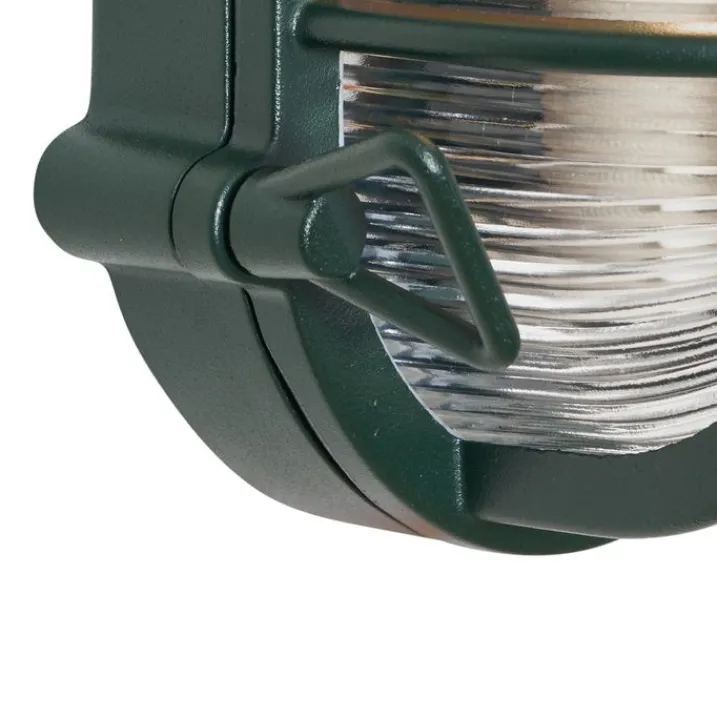 QAZQA Gartenbeleuchtung|Außenwandleuchten*Außenwand- und Deckenleuchte Dunkelgrün Oval IP44 - Noutica