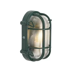 QAZQA Gartenbeleuchtung|Außenwandleuchten*Außenwand- und Deckenleuchte Dunkelgrün Oval IP44 - Noutica