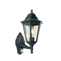 QAZQA Außenleuchten Mit Sensor|Außenwandleuchten*Außenwandlaterne dunkelgrün mit Bewegungsmelder IP44 - New Orleans up