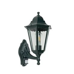 QAZQA Außenleuchten Mit Sensor|Außenwandleuchten*Außenwandlaterne dunkelgrün mit Bewegungsmelder IP44 - New Orleans up