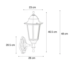 QAZQA Außenleuchten Mit Sensor|Außenwandleuchten*Außenwandlaterne dunkelgrün mit Bewegungsmelder IP44 - New Orleans up