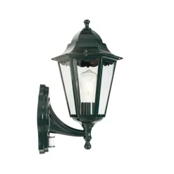 QAZQA Außenleuchten Mit Sensor|Außenwandleuchten*Außenwandlaterne dunkelgrün mit Bewegungsmelder IP44 - New Orleans up