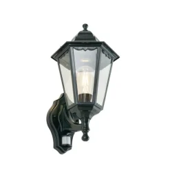 QAZQA Außenleuchten Mit Sensor|Außenwandleuchten*Außenwandlaterne dunkelgrün mit Bewegungsmelder IP44 - New Orleans up